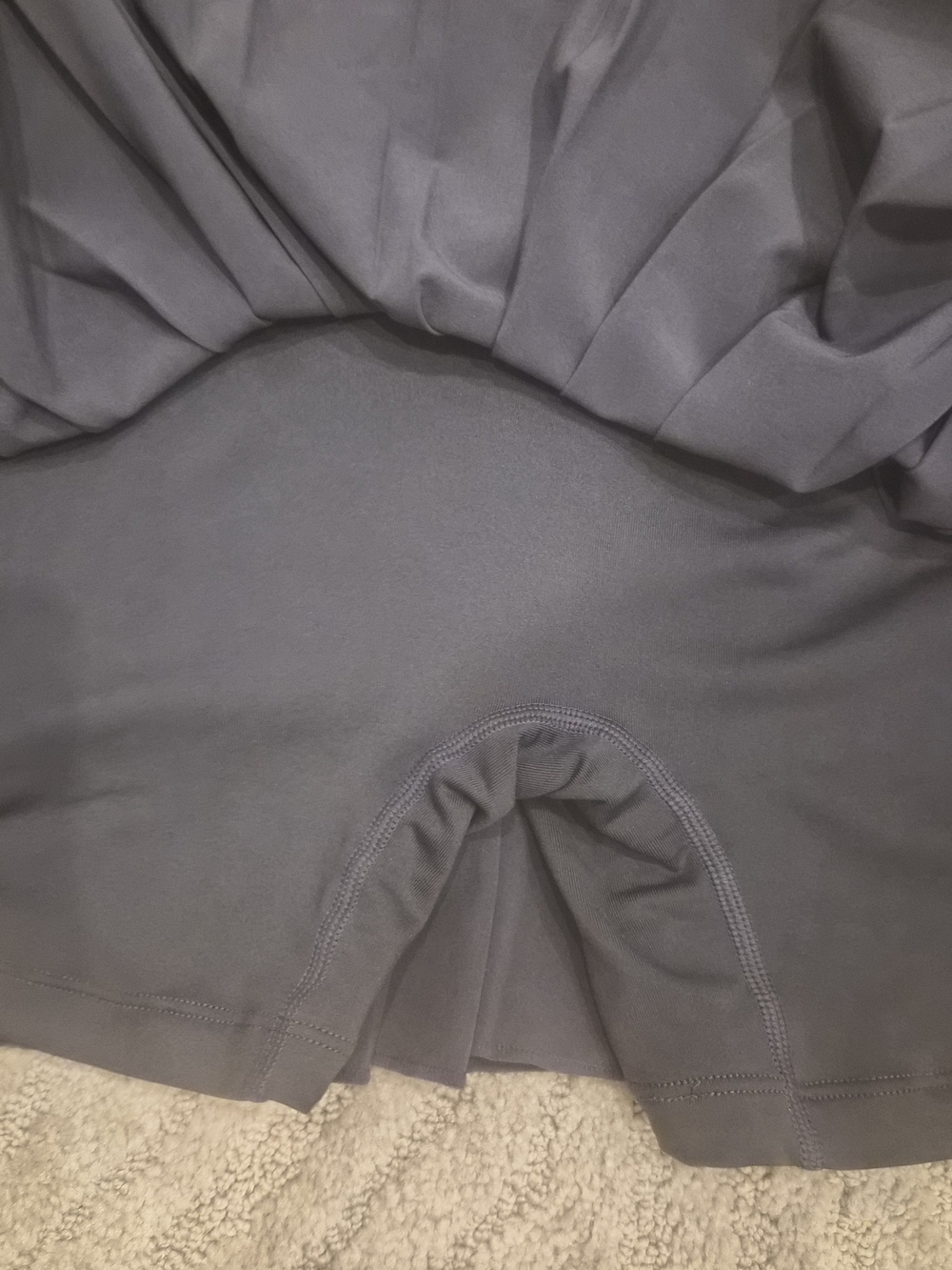 Nike Dark Gray Pleated Tennis Skirt with White Waistband W/ Peach - Small - Picture 3 of 4
